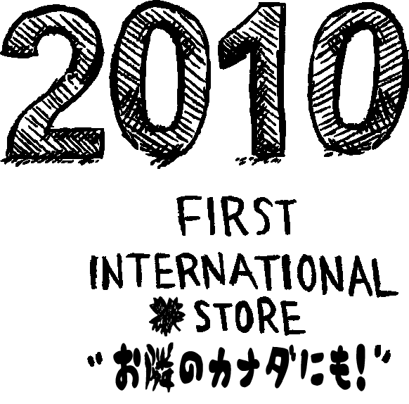 2010, first international store in canada